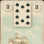 Combinazione di carte Lenormand Combinazione di Lenormand buona notizia nave scopa croce